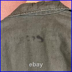 VTG 40s Distressed WWII US Army HBT Herringbone Jacket 13 Star Med