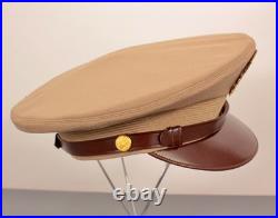 VTG Men's 1940s Khaki Bancroft WWII US Army Officer's Cap Sz 7 1/4 WW2 Flighter