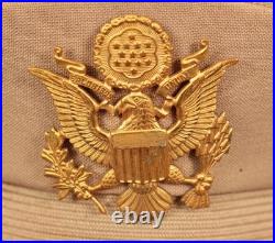 VTG Men's 1940s Khaki Bancroft WWII US Army Officer's Cap Sz 7 1/4 WW2 Flighter