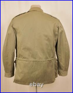VTG Men's WWII US Army M-43 Field Jacket Sz 34 R WW2 1940s M43 Sateen Cotton