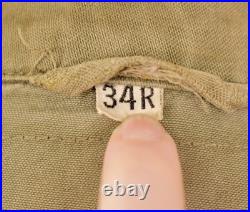 VTG Men's WWII US Army M-43 Field Jacket Sz 34 R WW2 1940s M43 Sateen Cotton