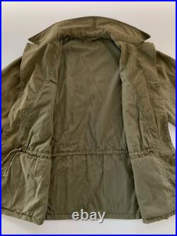 VTG Old M43 Field Jacket Coat OD M1943 38L Korea World War II WW2 US Army 40s
