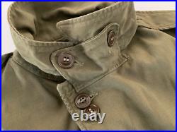VTG Old M43 Field Jacket Coat OD M1943 38L Korea World War II WW2 US Army 40s
