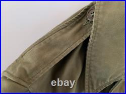 VTG Old M43 Field Jacket Coat OD M1943 38L Korea World War II WW2 US Army 40s