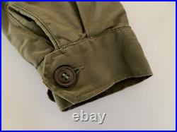 VTG Old M43 Field Jacket Coat OD M1943 38L Korea World War II WW2 US Army 40s