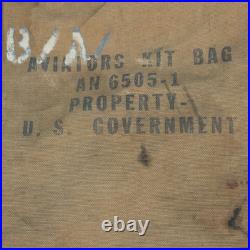 VTG WW2 AN 6505-1 Aviator's Kit Bag US Army Air Force WWII Stenciled