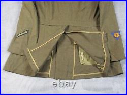 VTG WWII Military US Army Dress Jacket Medium Engineers Patch Tie H9565 EUC READ