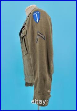 VTG WWII US Army Ike Jacket Sz 36 R 40s WW2 Follow Me Infantry School Patch