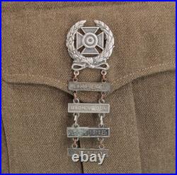 VTG WWII US Army Ike Jacket Sz 36 R 40s WW2 Follow Me Infantry School Patch