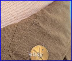 VTG WWII US Army Ike Jacket Sz 36 R 40s WW2 Follow Me Infantry School Patch