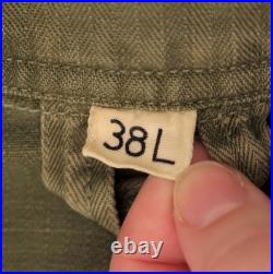 VTG WWII US Army Men's HBT 9th Ops Stencilled Mechanic Overalls Sz 38 L WW2 40s