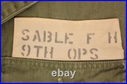 VTG WWII US Army Men's HBT 9th Ops Stencilled Mechanic Overalls Sz 38 L WW2 40s