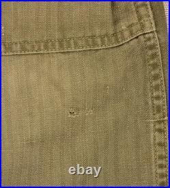 VTG WWII US Army Men's HBT 9th Ops Stencilled Mechanic Overalls Sz 38 L WW2 40s