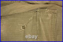 VTG WWII US Army Men's HBT 9th Ops Stencilled Mechanic Overalls Sz 38 L WW2 40s