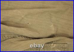 VTG WWII US Army Men's HBT 9th Ops Stencilled Mechanic Overalls Sz 38 L WW2 40s