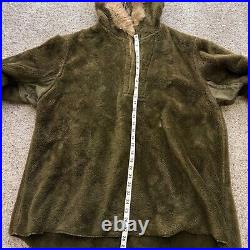 VTG WWII US Army Military Pile Field Parka Liner Jacket Sz M