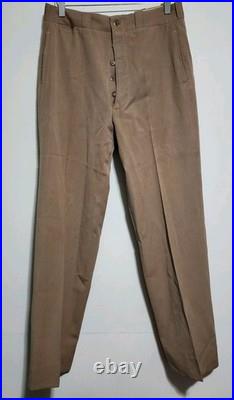 VTG WWII US Army Officer M1945 Tropical Worsted Wool Trousers Marked Khaki Pink