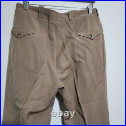 VTG WWII US Army Officer M1945 Tropical Worsted Wool Trousers Marked Khaki Pink