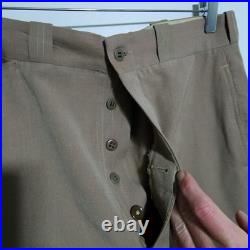 VTG WWII US Army Officer M1945 Tropical Worsted Wool Trousers Marked Khaki Pink
