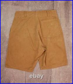 VTG Women's 1940s WW2 British Army Cotton Drill Khaki Shorts Sz 32 WWII