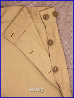 VTG Women's 40s 50s WWII Era Side Button Shorts M/L High Waist US Army WAAC