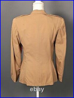 VTG Women's 40s WW2 US Army Tropical Summer WAC Officer's Jacket Sz 16 WWII WAAC