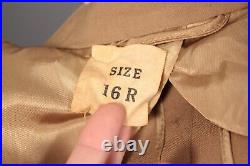 VTG Women's 40s WW2 US Army Tropical Summer WAC Officer's Jacket Sz 16 WWII WAAC