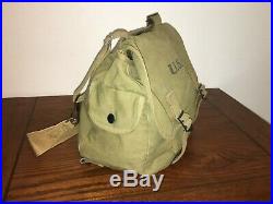 Very Nice! Original Wwii Us Army M1936 Musette Bag & Strap Paratrooper 1943