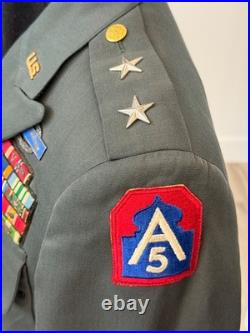 Vietnam War Era US Army Major General Uniform WWII Veteran Original Jacket