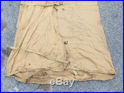 Vintage 1935 WWII WW2 CR Daniels Tan Canvas US Army Bedding Roll w Soldiers Name