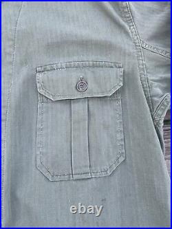 Vintage 1940 WWII Army first 1st Pottern HBT Jacket Herringbone size 46R