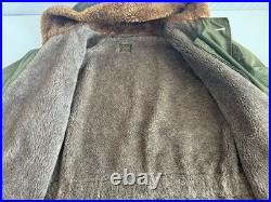 Vintage 1940's WWII US Army Air Force Type B-11 Parka Fur Jacket Coat Men's 42
