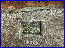 Vintage 1940's WWII US Army Air Force Type B-11 Parka Fur Jacket Coat Men's 42