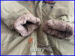 Vintage 1940's WWII US Army Air Force Type B-11 Parka Fur Jacket Coat Men's 42