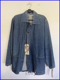 Vintage 1940s U. S. Army Denim Fatigue Jacket WWII M-1940 Chore Coat
