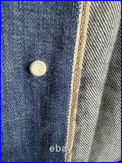 Vintage 1940s U. S. Army Denim Fatigue Jacket WWII M-1940 Chore Coat