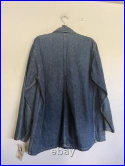 Vintage 1940s U. S. Army Denim Fatigue Jacket WWII M-1940 Chore Coat