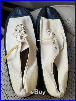 Vintage 1940s US Army Canvas Low Top Sneakers Military Gym Shoes WWII Sz. 8 RARE