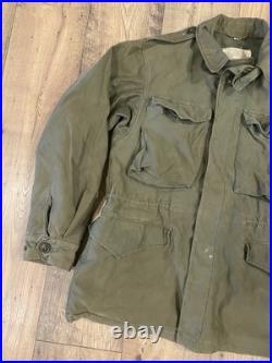 Vintage 1940s US Army M-1943 Field Jacket Size 34R WWII Era M-43