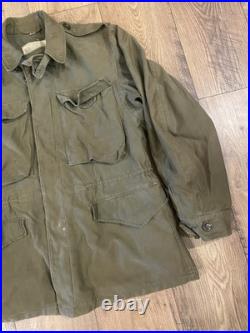 Vintage 1940s US Army M-1943 Field Jacket Size 34R WWII Era M-43