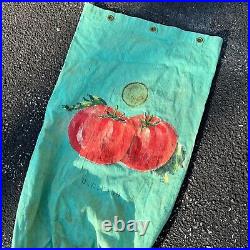 Vintage 1940s US Military WW2 Tomato Painted Art Canvas Army Duffle Laundry Bag