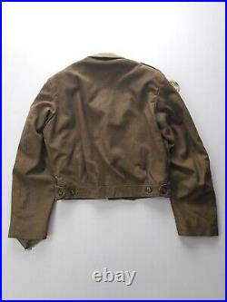 Vintage 1940s WW2 US 8th Army X Corps Uniform Ike Jacket Blouse Green Small