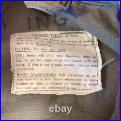Vintage 1940s WWII U. S. Army M-1943 Field Jacket 36R 55-J-191-40