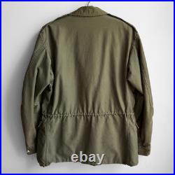 Vintage 1940s WWII U. S. Army M-1943 Field Jacket Combat Olive Drab Cotton Small