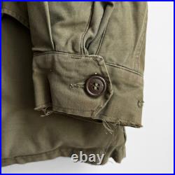 Vintage 1940s WWII U. S. Army M-1943 Field Jacket Combat Olive Drab Cotton Small