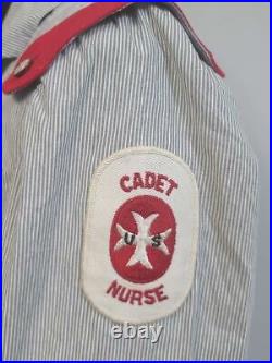 Vintage 1940s WWII Women's Cadet Nurse Summer Uniform Jacket Army (B-38 W-33)