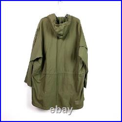 Vintage 1943 40s WW2 WWII Army Green Cotton Field Parka Anorak Medium 55-P-4104