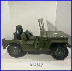 Vintage 1965 Official GI Joe 7000 JEEP & Trailer Hasbro WWII Army Toy Set Green