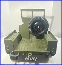 Vintage 1965 Official GI Joe 7000 JEEP & Trailer Hasbro WWII Army Toy Set Green