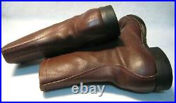 Vintage 40's WW2 U. S. Army Paratrooper Airborne Brown Leather Jump Boots. 9